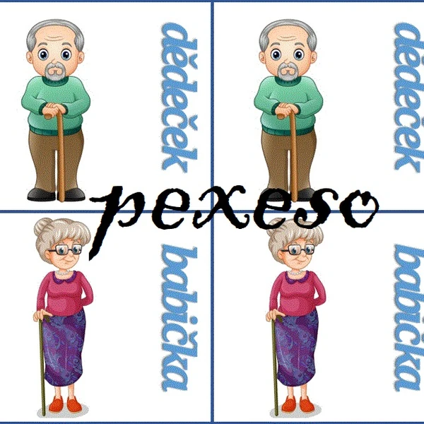 pexeso pro nejmenší - členové rodiny 