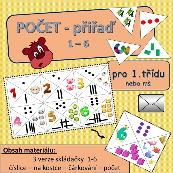 počet (1-6) - přiřaď 
