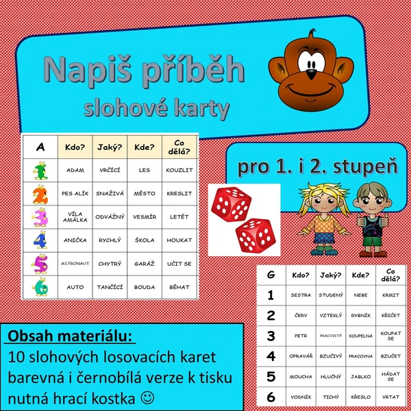 napiš příběh slohové karty