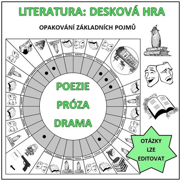 LITERATURA - desková hra (próza, poezie, drama)