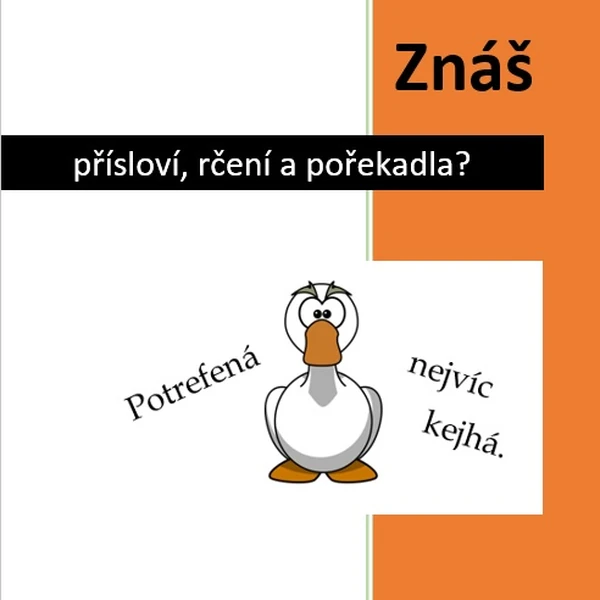 Znáš přísloví, rčení a pořekadla?
