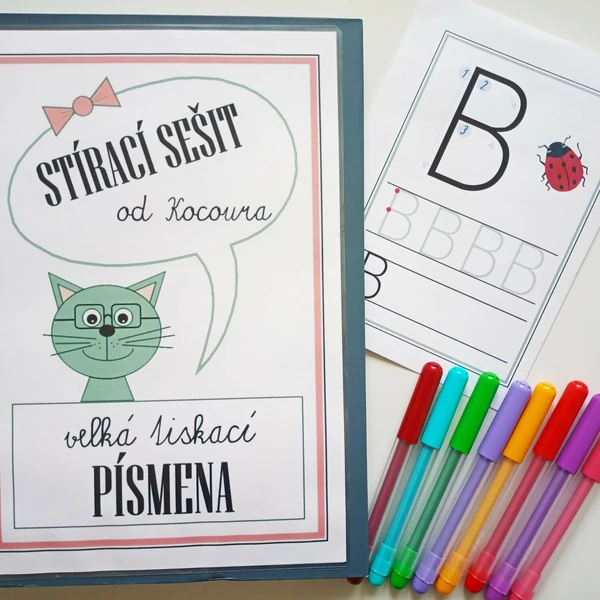 Stírací sešit - VELKÁ TISKACÍ PÍSMENA