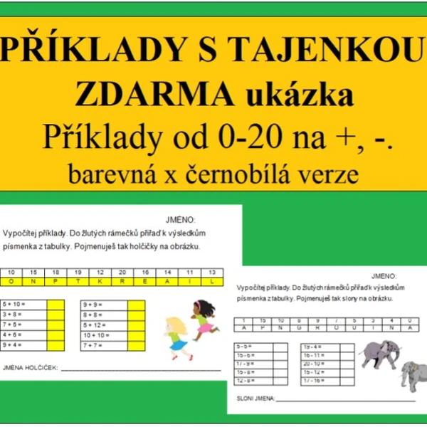 PŘÍKLADY S TAJENKOU