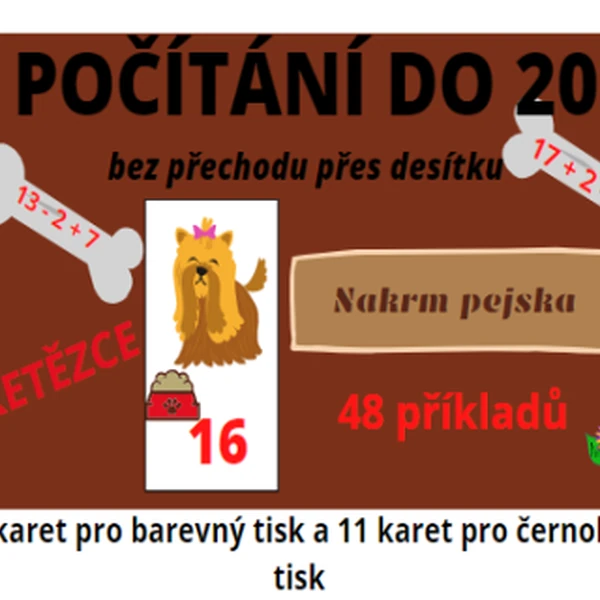 Řetězce - počítání do 20 (bez přechodu přes 10)