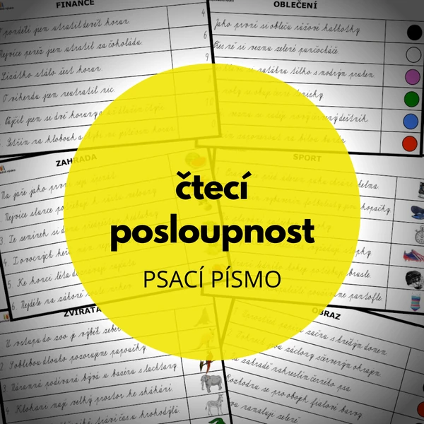 čtecí posloupnost (tiskací písmo)