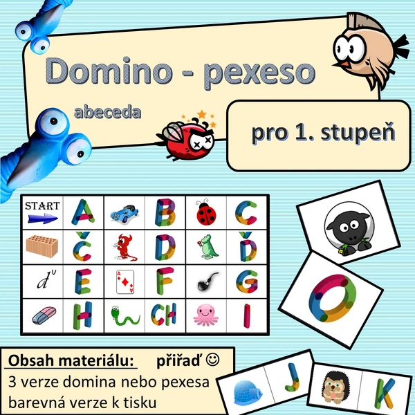 Domino x pexeso ABECEDA