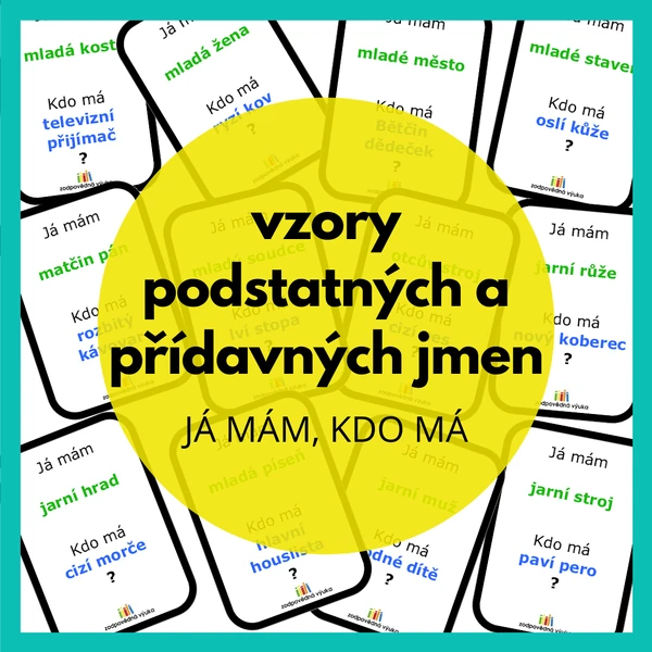 já mám, kdo má - vzory podstatných a přídavných jmen