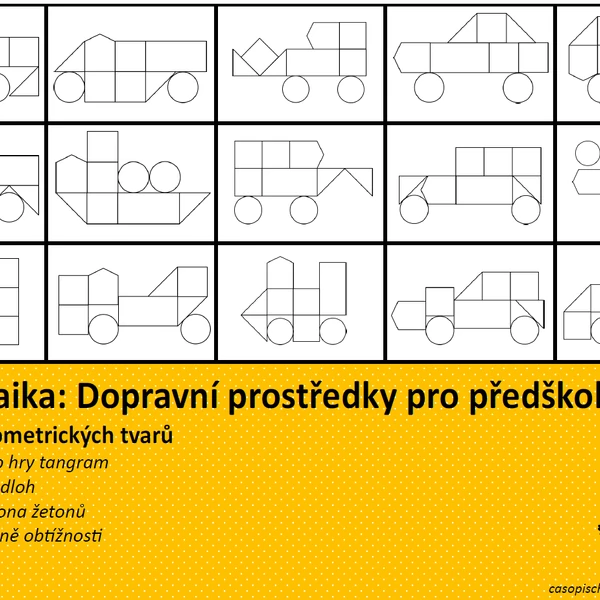 Mozaika: Dopravní prostředky pro předškoláky
