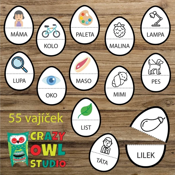 VAJÍČKA - velikonoční čtení s porozuměním