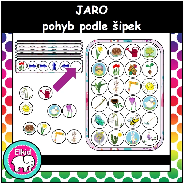 Jaro - pohyb podle šipek