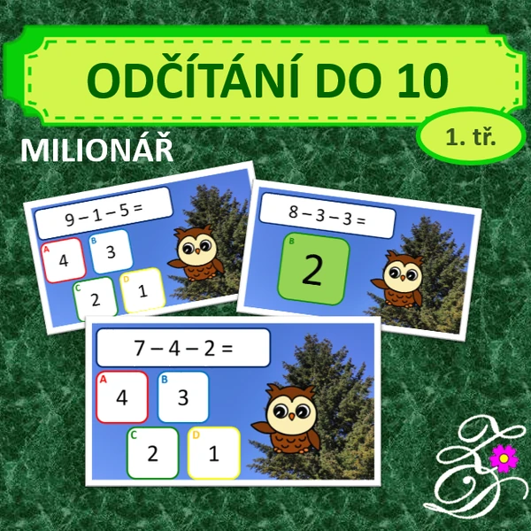 Odčítání do 10 (milionář)