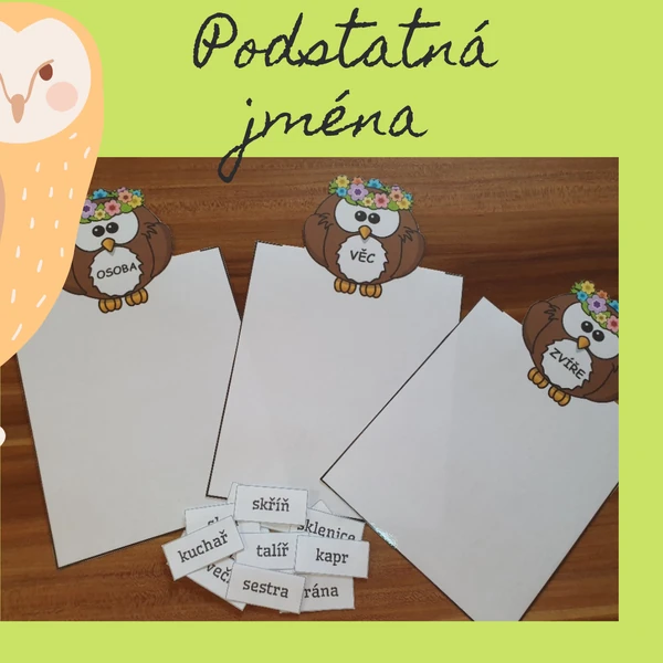 Podstatná jména se sovičkami 