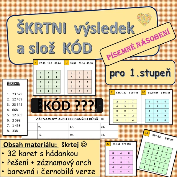 Škrtni výsledek a sestav KÓD