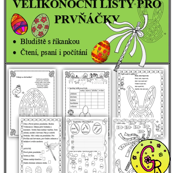Velikonoční listy pro prvňáčky