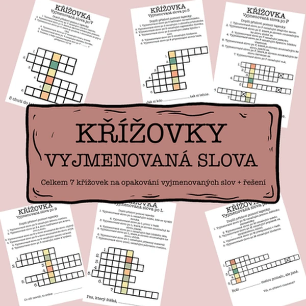 Křížovky - vyjmenovaná slova 