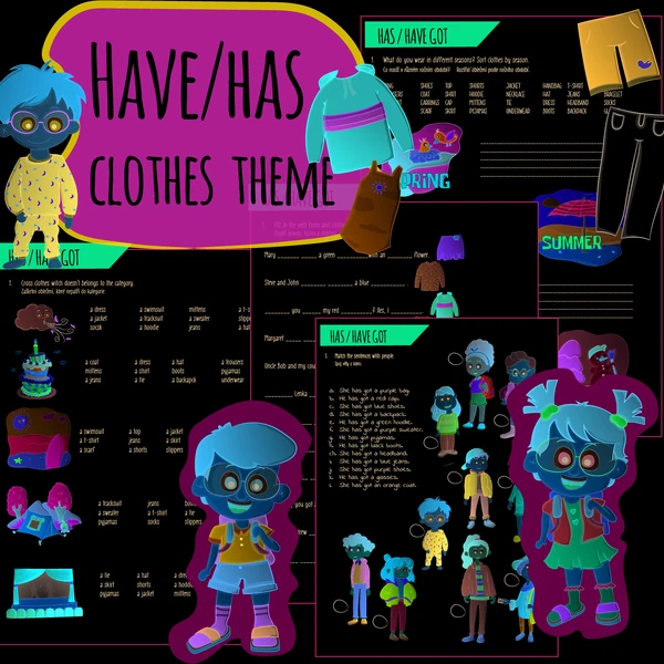 Have/has got - clothes