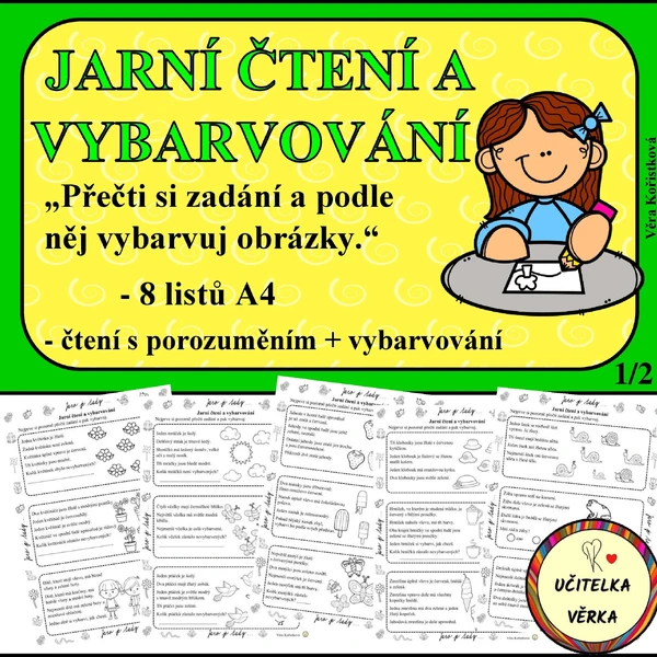 JARNÍ ČTENÍ A VYBARVOVÁNÍ