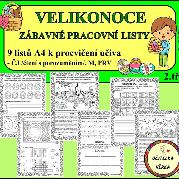 VELIKONOCE - zábavné úkoly pro druháky