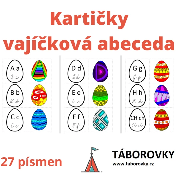 Kartičky vajíčková abeceda