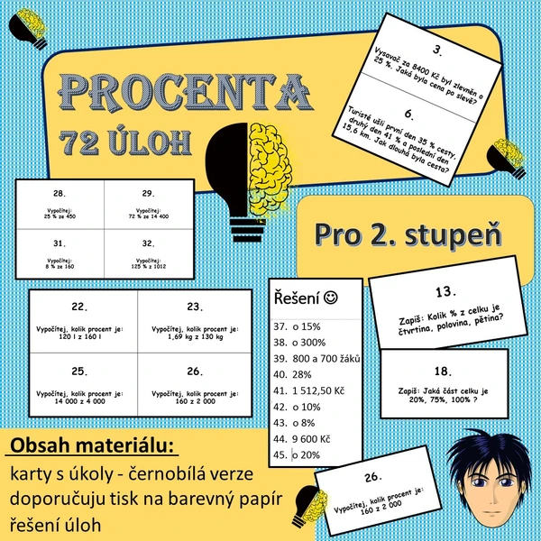 Procenta - procvičování