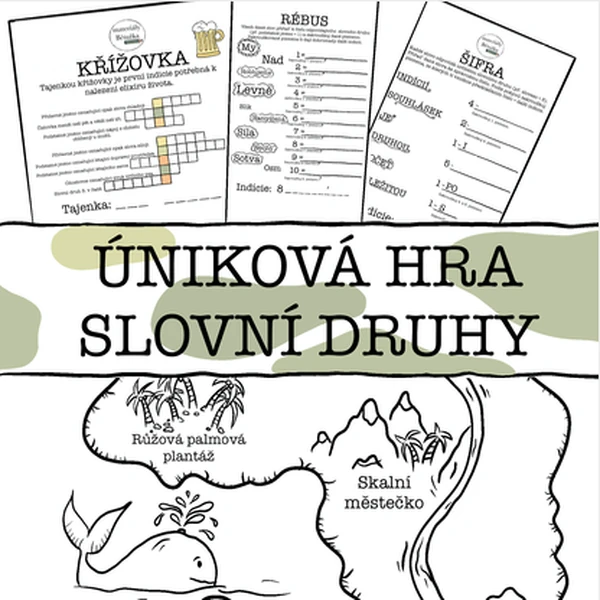Úniková hra - slovní druhy 
