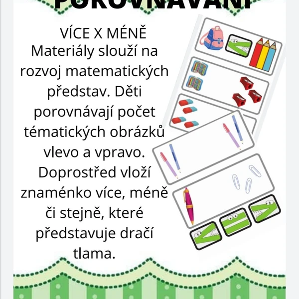 POROVNÁVÁNÍ více x méně-ŠKOLA