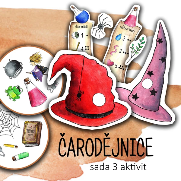 ČARODĚJNICE - sada 3 aktivit
