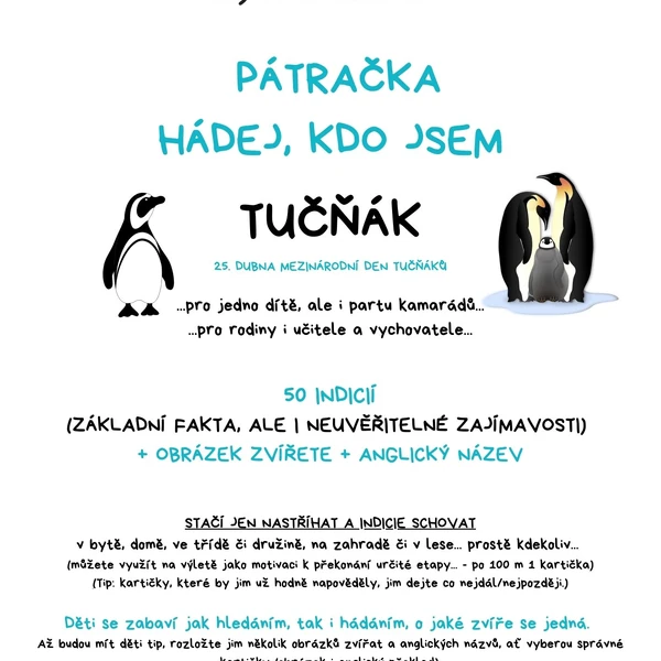 PÁTRAČKA-HÁDEJ, KDO JSEM - TUČŇÁK