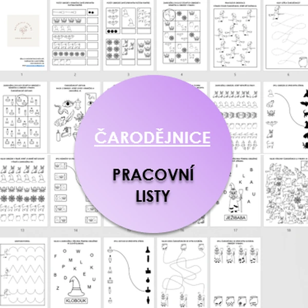 ČARODĚJNICE - pracovní listy pro MŠ