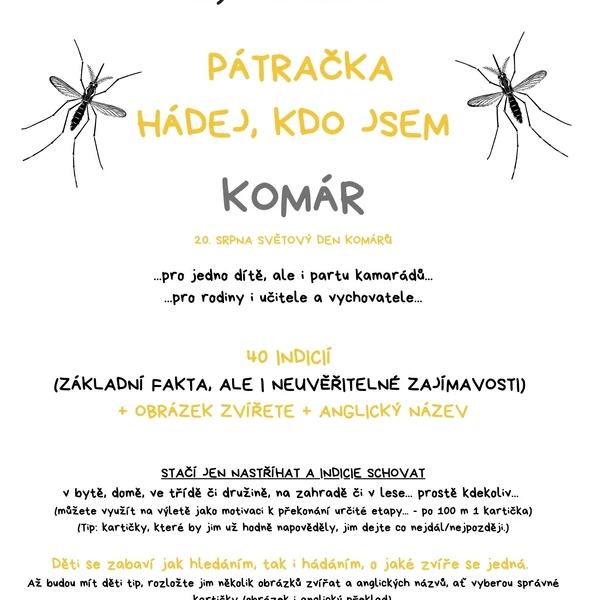 PÁTRAČKA - HÁDEJ, KDO JSEM - KOMÁR 