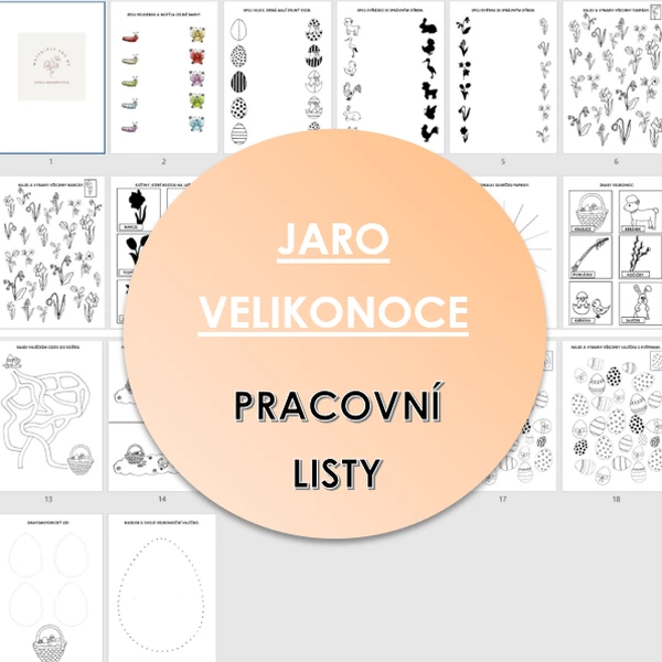 VELIKONOCE/JARO-pracovní listy a materiály pro MŠ (3-6let)