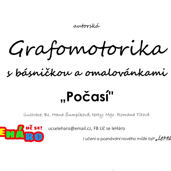 Grafomotorika s básničkou a omalovánkami