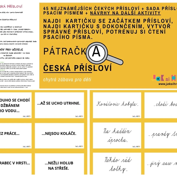 Pátračka - nejznámější česká přísloví