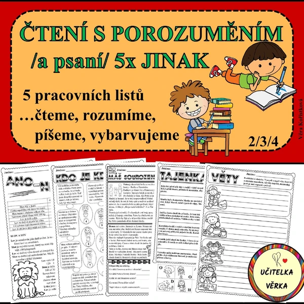 ČTENÍ S POROZUMĚNÍM /a psaní/ 5x JINAK