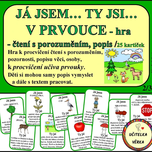 JÁ JSEM… TY JSI… PRVOUKA - hra