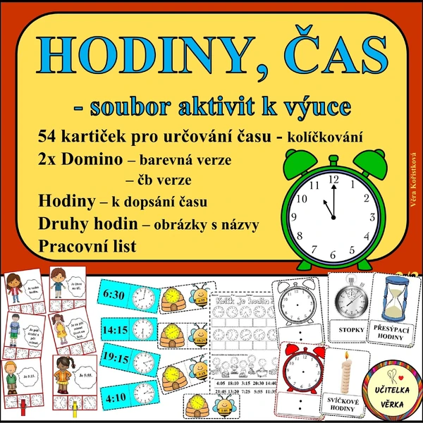 HODINY, ČAS - soubor aktivit k výuce