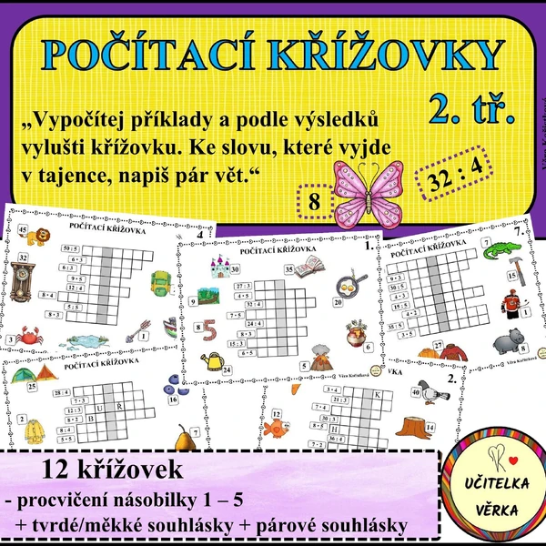 POČÍTACÍ KŘÍŽOVKY - 2. roč.