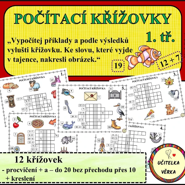 POČÍTACÍ KŘÍŽOVKY - 1. tř.