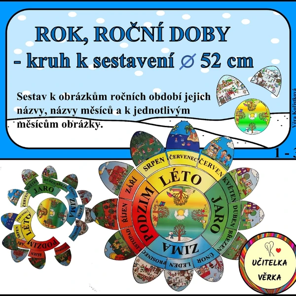 ROK, ROČNÍ DOBY - kruh k sestavení
