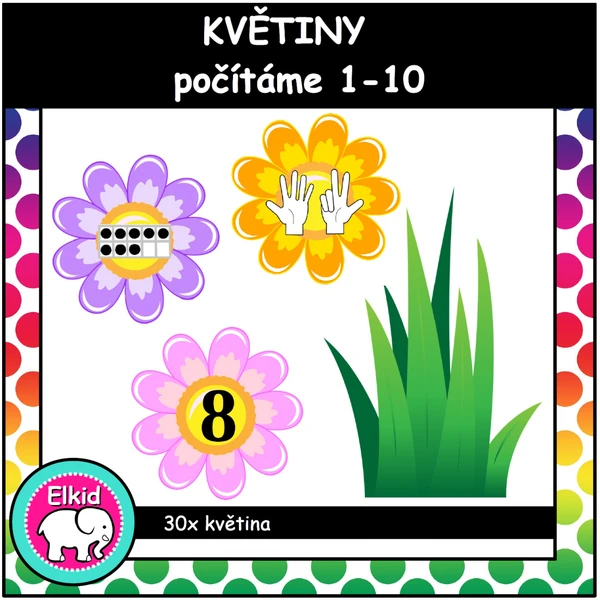Květiny (počítáme 1-10)