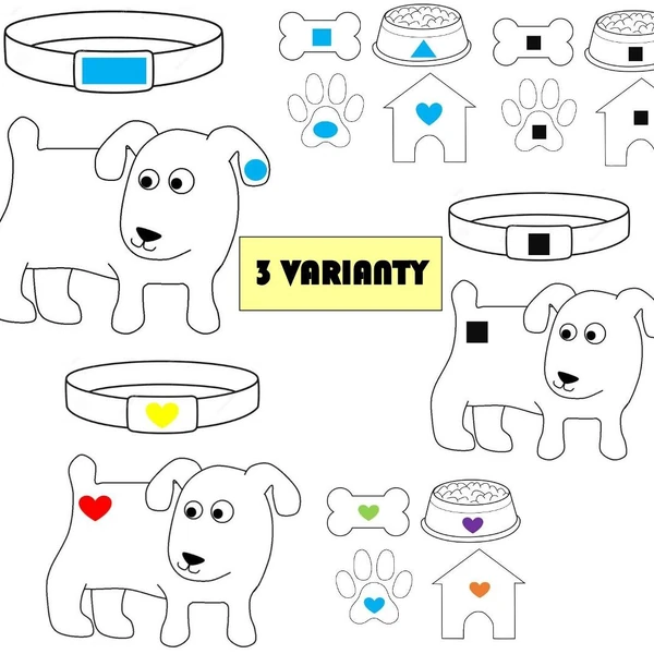 Pejsci - procvičování barev a geometrických tvarů