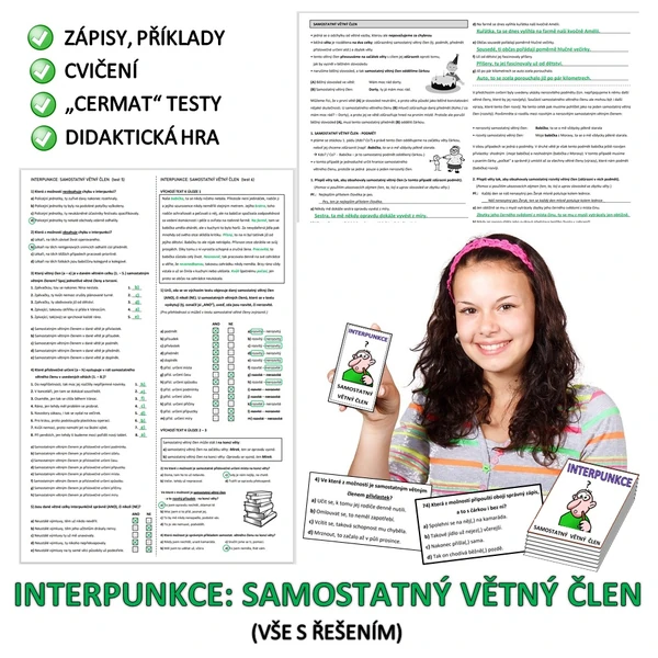 Interpunkce: Samostatný větný člen (vše s řešením)