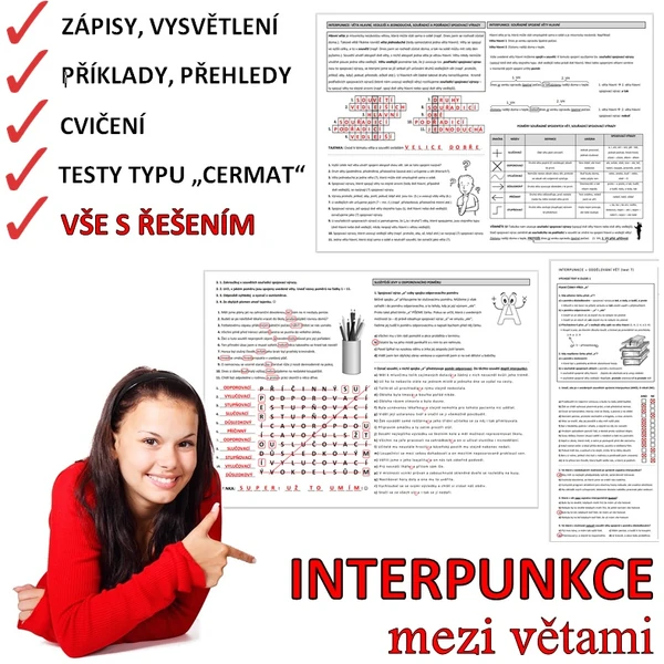 INTERPUNKCE mezi větami - S ŘEŠENÍM