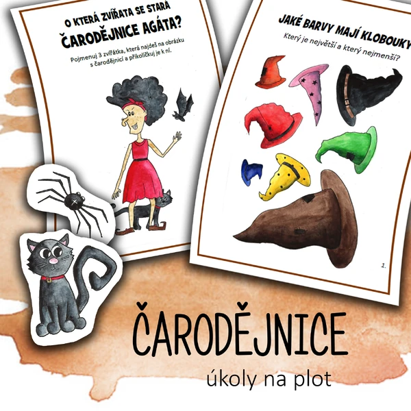 ČARODĚJNICE - úkoly na plot/ stezka