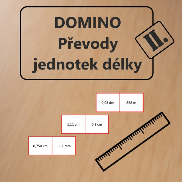 Domino - převody jednotek délky II.