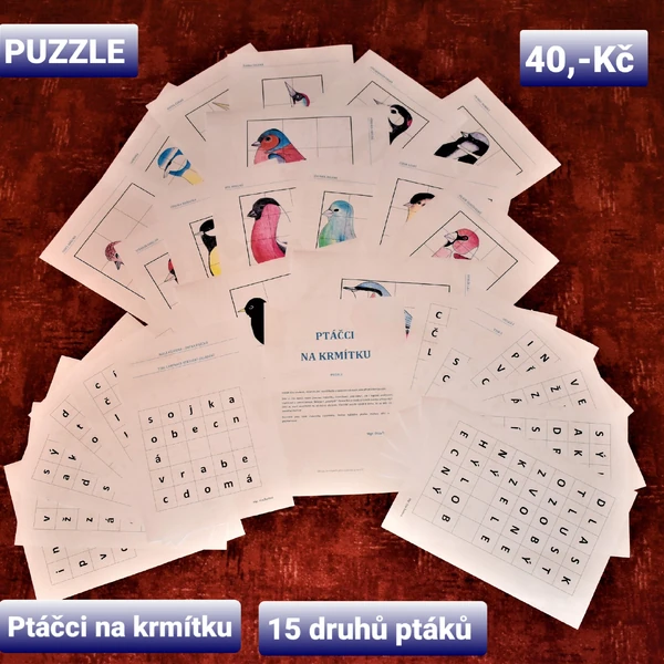 Ptáčci na krmítku - puzzle