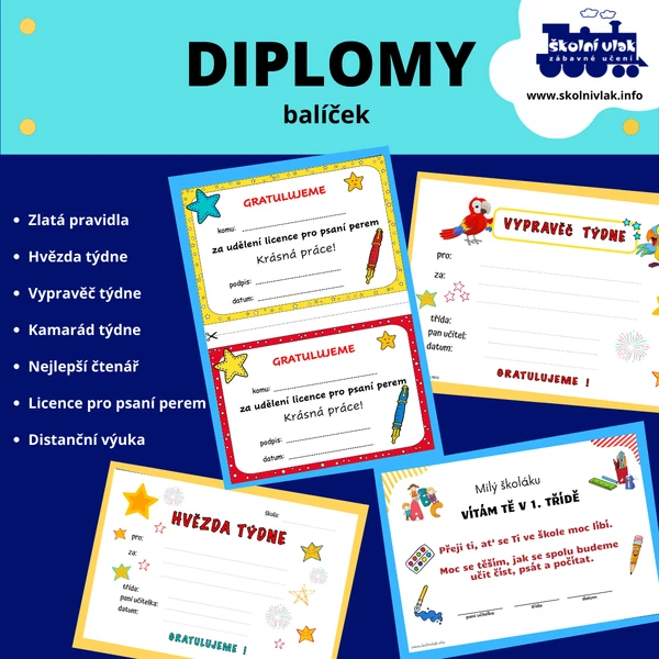 DIPLOMY A LICENCE PRO PSANÍ PEREM