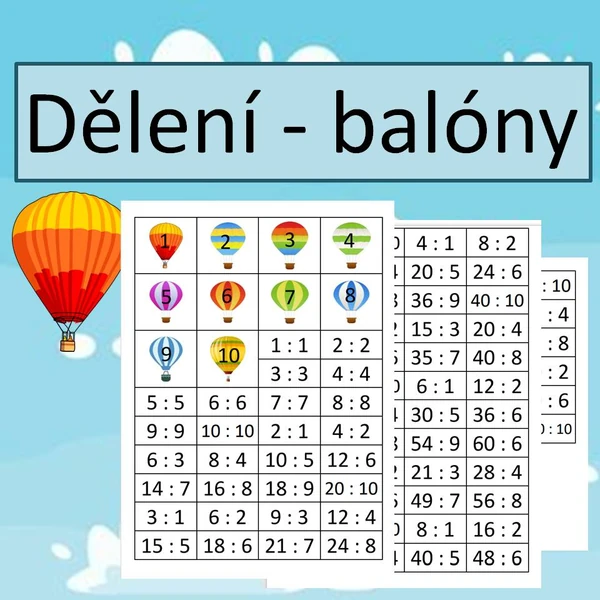 Dělení - balóny