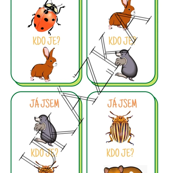 KARETNÍ HRA - JÁ JSEM...KDO JE? POLNÍ A HOSPODÁŘSKÁ ZVÍŘATA