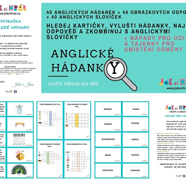 Anglické hádanky - pátračka
